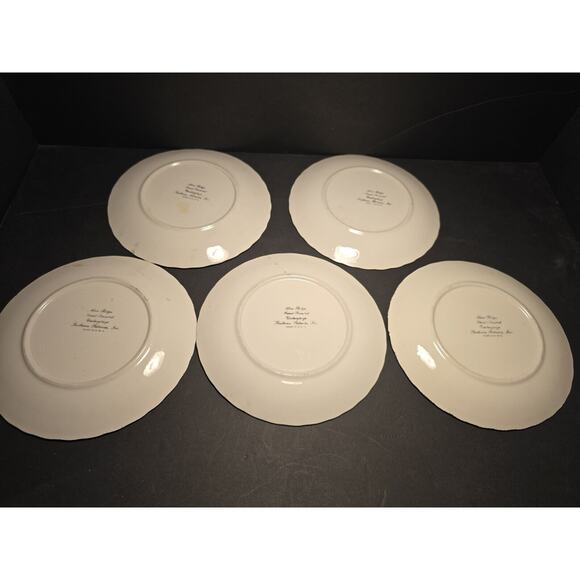 Blue Ridge Southern Potteries Set 6 Fruit Dinner Plates Handpainted USA - Picture 15 of 16